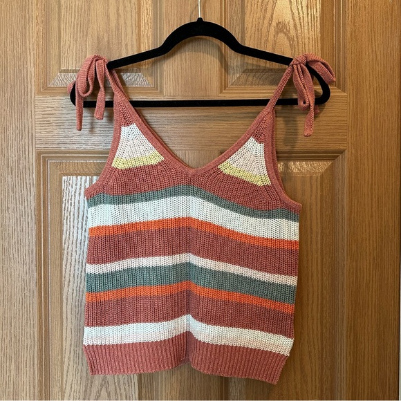 Madewell Striped Grandfield Tie-Strap Sweater Tank - Picture 7 of 7